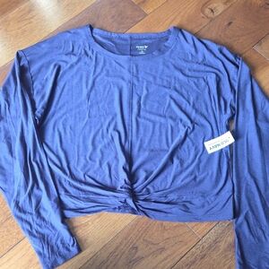 Old Navy Purple Long Sleeve Crop Top